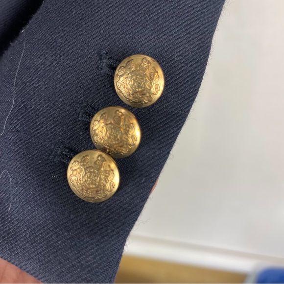 J CREW Women’s “Schoolboy Blazer” Jacket dark NAVY Gold Buttons Lined Size 2 - Picture 6 of 10